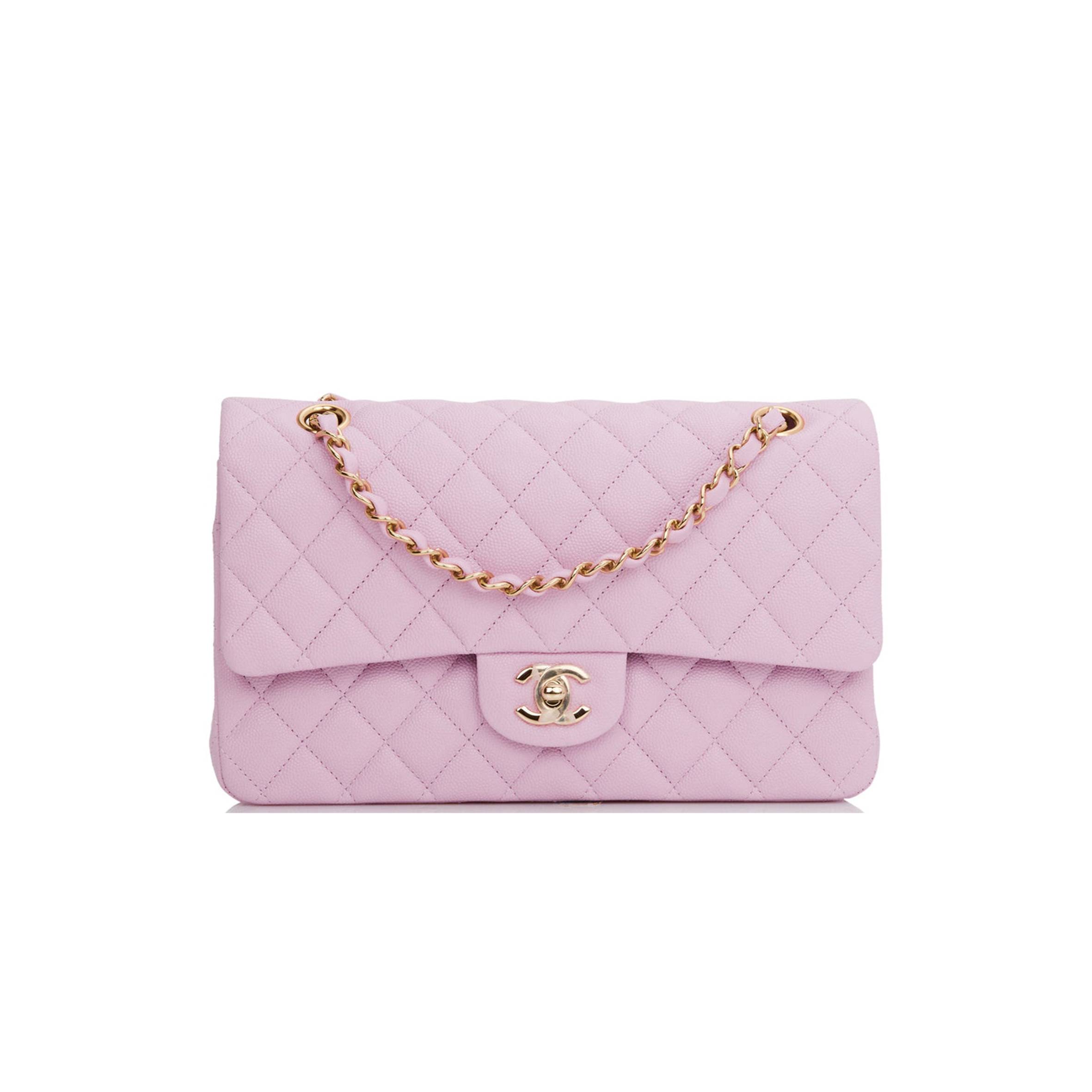CHANEL MEDIUM CLASSIC DOUBLE FLAP BAG ROSE CLAIR CAVIAR LIGHT GOLD HARDWARE (25*15*7cm) CHANEL MEDIUM CLASSIC DOUBLE FLAP BAG ROSE CLAIR CAVIAR LIGHT GOLD HARDWARE (25*15*7cm)