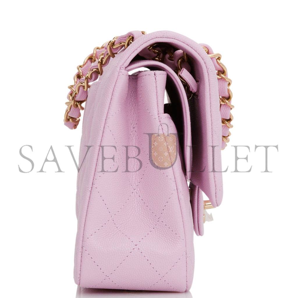 CHANEL MEDIUM CLASSIC DOUBLE FLAP BAG ROSE CLAIR CAVIAR LIGHT GOLD HARDWARE (25*15*7cm) CHANEL MEDIUM CLASSIC DOUBLE FLAP BAG ROSE CLAIR CAVIAR LIGHT GOLD HARDWARE (25*15*7cm)