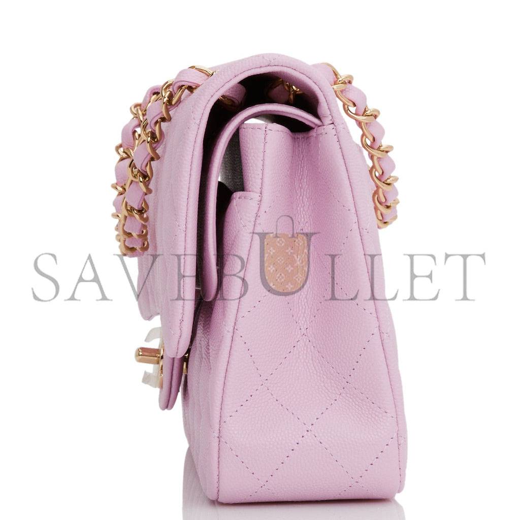 CHANEL MEDIUM CLASSIC DOUBLE FLAP BAG ROSE CLAIR CAVIAR LIGHT GOLD HARDWARE (25*15*7cm) CHANEL MEDIUM CLASSIC DOUBLE FLAP BAG ROSE CLAIR CAVIAR LIGHT GOLD HARDWARE (25*15*7cm)