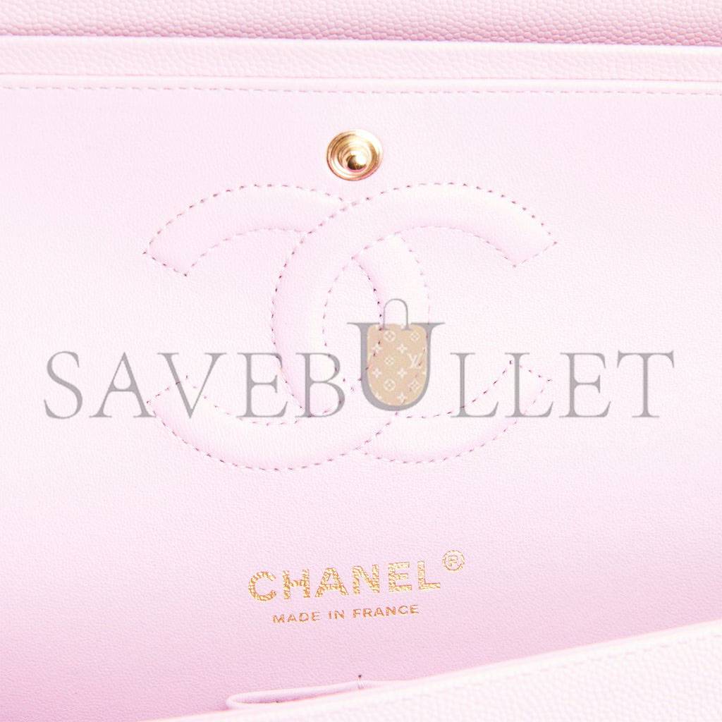CHANEL MEDIUM CLASSIC DOUBLE FLAP BAG ROSE CLAIR CAVIAR LIGHT GOLD HARDWARE (25*15*7cm) CHANEL MEDIUM CLASSIC DOUBLE FLAP BAG ROSE CLAIR CAVIAR LIGHT GOLD HARDWARE (25*15*7cm)