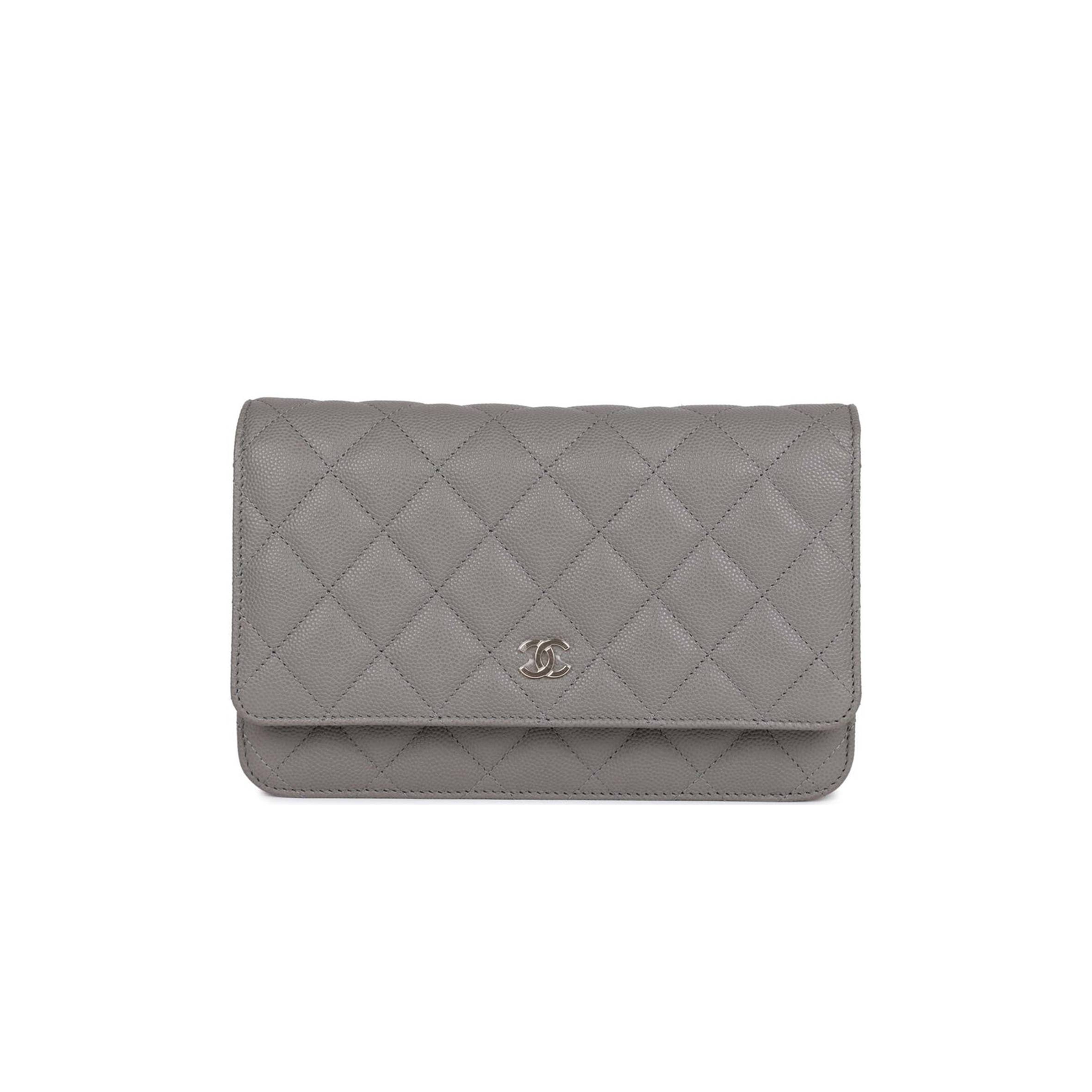 CHANEL WALLET ON CHAIN WOC GREY CAVIAR LIGHT GOLD HARDWARE (19*13*4cm) CHANEL WALLET ON CHAIN WOC GREY CAVIAR LIGHT GOLD HARDWARE (19*13*4cm)
