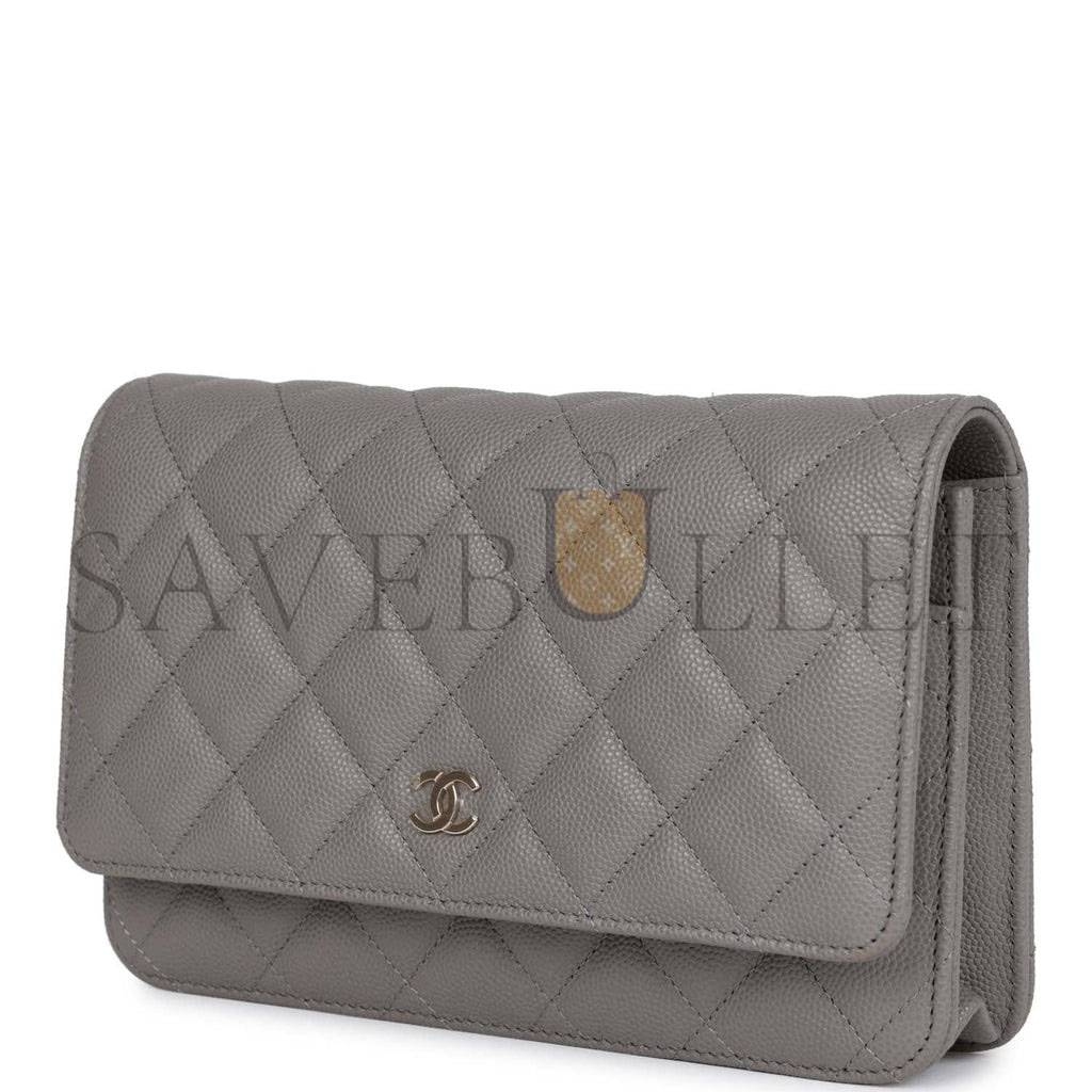 CHANEL WALLET ON CHAIN WOC GREY CAVIAR LIGHT GOLD HARDWARE (19*13*4cm) CHANEL WALLET ON CHAIN WOC GREY CAVIAR LIGHT GOLD HARDWARE (19*13*4cm)