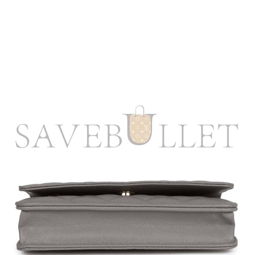 CHANEL WALLET ON CHAIN WOC GREY CAVIAR LIGHT GOLD HARDWARE (19*13*4cm) CHANEL WALLET ON CHAIN WOC GREY CAVIAR LIGHT GOLD HARDWARE (19*13*4cm)
