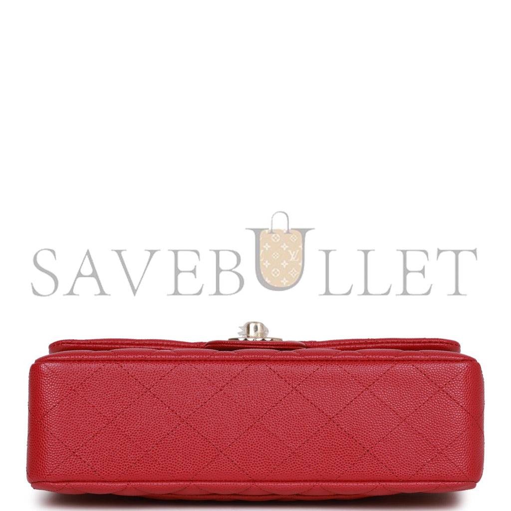 CHANEL SMALL CLASSIC DOUBLE FLAP DARK PINK CAVIAR LIGHT GOLD HARDWARE (23*13*6cm) CHANEL SMALL CLASSIC DOUBLE FLAP DARK PINK CAVIAR LIGHT GOLD HARDWARE (23*13*6cm)