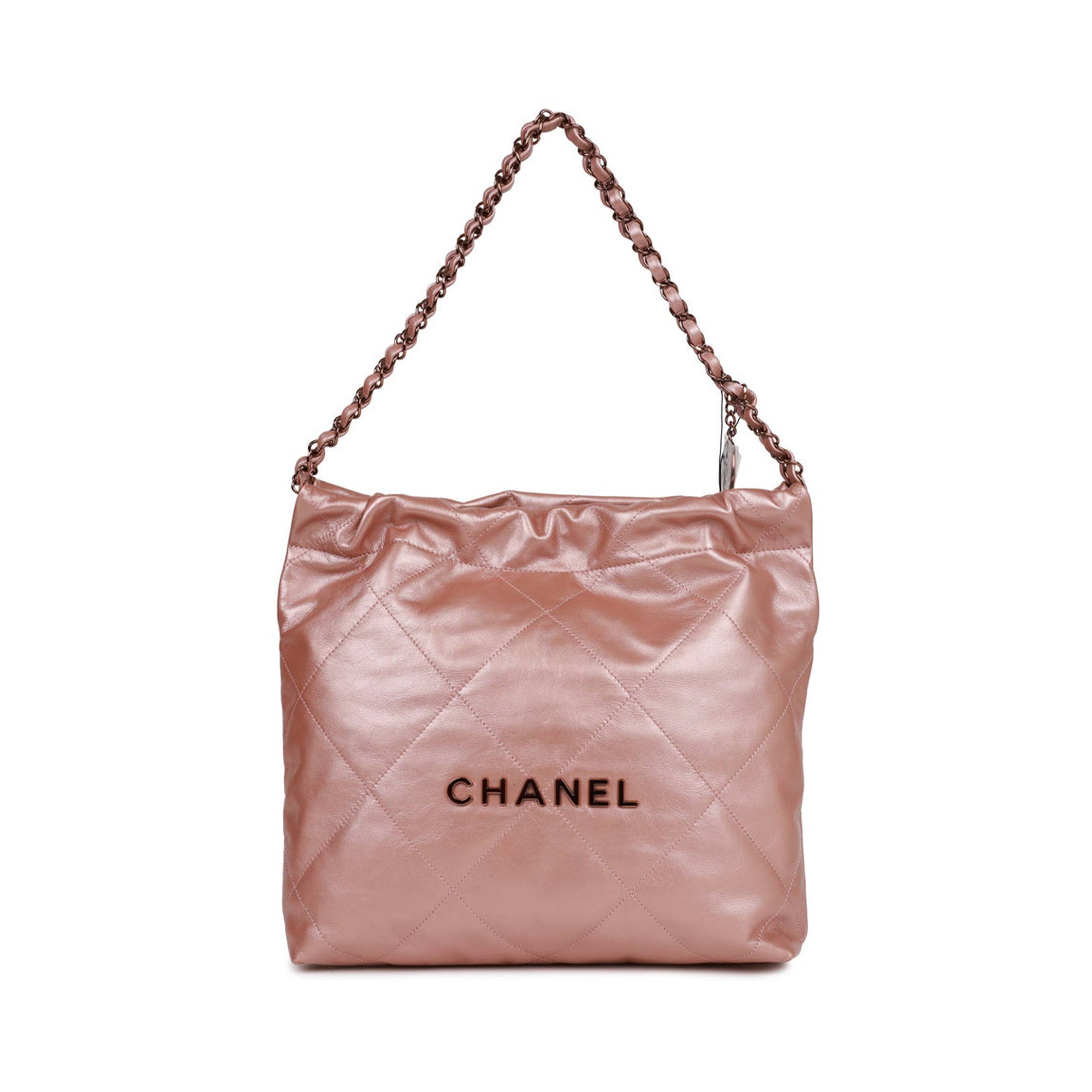 CHANEL SMALL 22 BAG COPPER CALFSKIN ROSE GOLD HARDWARE (37*35*7cm) CHANEL SMALL 22 BAG COPPER CALFSKIN ROSE GOLD HARDWARE (37*35*7cm)