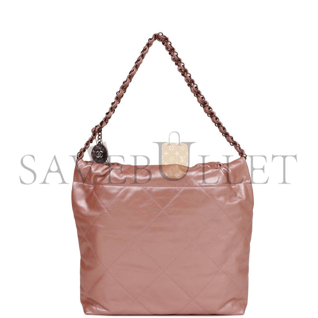 CHANEL SMALL 22 BAG COPPER CALFSKIN ROSE GOLD HARDWARE (37*35*7cm) CHANEL SMALL 22 BAG COPPER CALFSKIN ROSE GOLD HARDWARE (37*35*7cm)