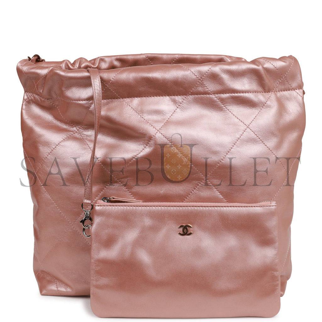 CHANEL SMALL 22 BAG COPPER CALFSKIN ROSE GOLD HARDWARE (37*35*7cm) CHANEL SMALL 22 BAG COPPER CALFSKIN ROSE GOLD HARDWARE (37*35*7cm)