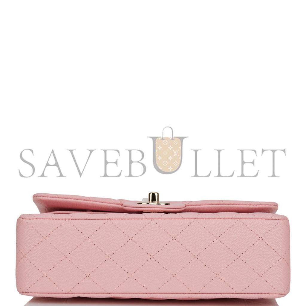 CHANEL SMALL CLASSIC DOUBLE FLAP PINK CAVIAR LIGHT GOLD HARDWARE (23*13*6cm) CHANEL SMALL CLASSIC DOUBLE FLAP PINK CAVIAR LIGHT GOLD HARDWARE (23*13*6cm)