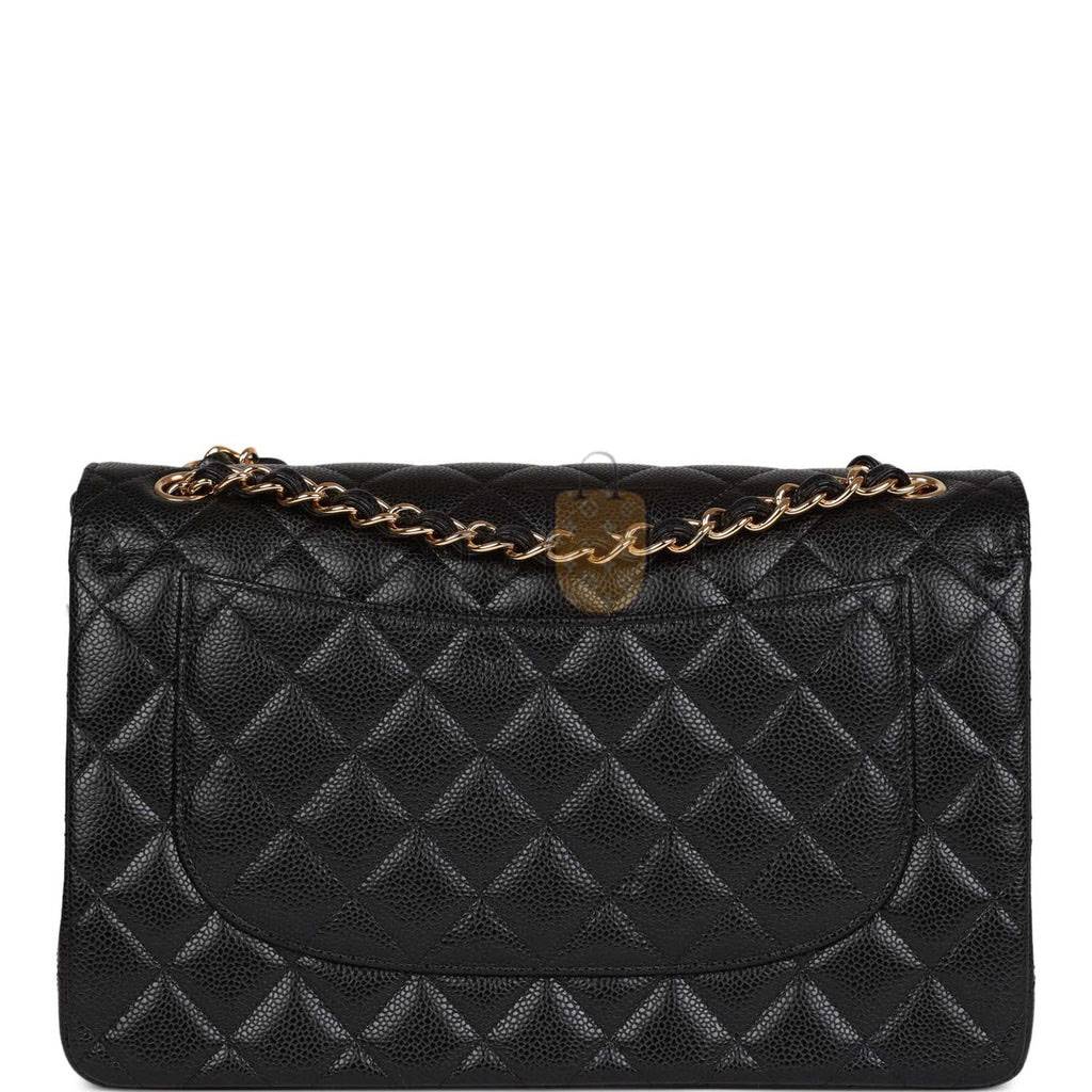 CHANEL JUMBO CLASSIC DOUBLE FLAP BAG BLACK CAVIAR GOLD HARDWARE (30*20*9cm) CHANEL JUMBO CLASSIC DOUBLE FLAP BAG BLACK CAVIAR GOLD HARDWARE (30*20*9cm)