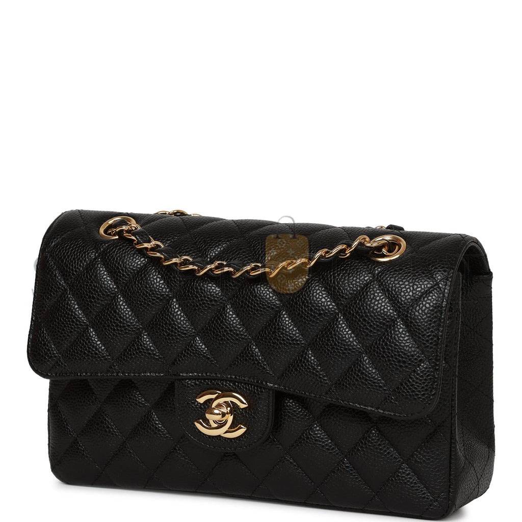 CHANEL SMALL CLASSIC DOUBLE FLAP BAG BLACK CAVIAR GOLD HARDWARE (23*15*6cm) CHANEL SMALL CLASSIC DOUBLE FLAP BAG BLACK CAVIAR GOLD HARDWARE (23*15*6cm)