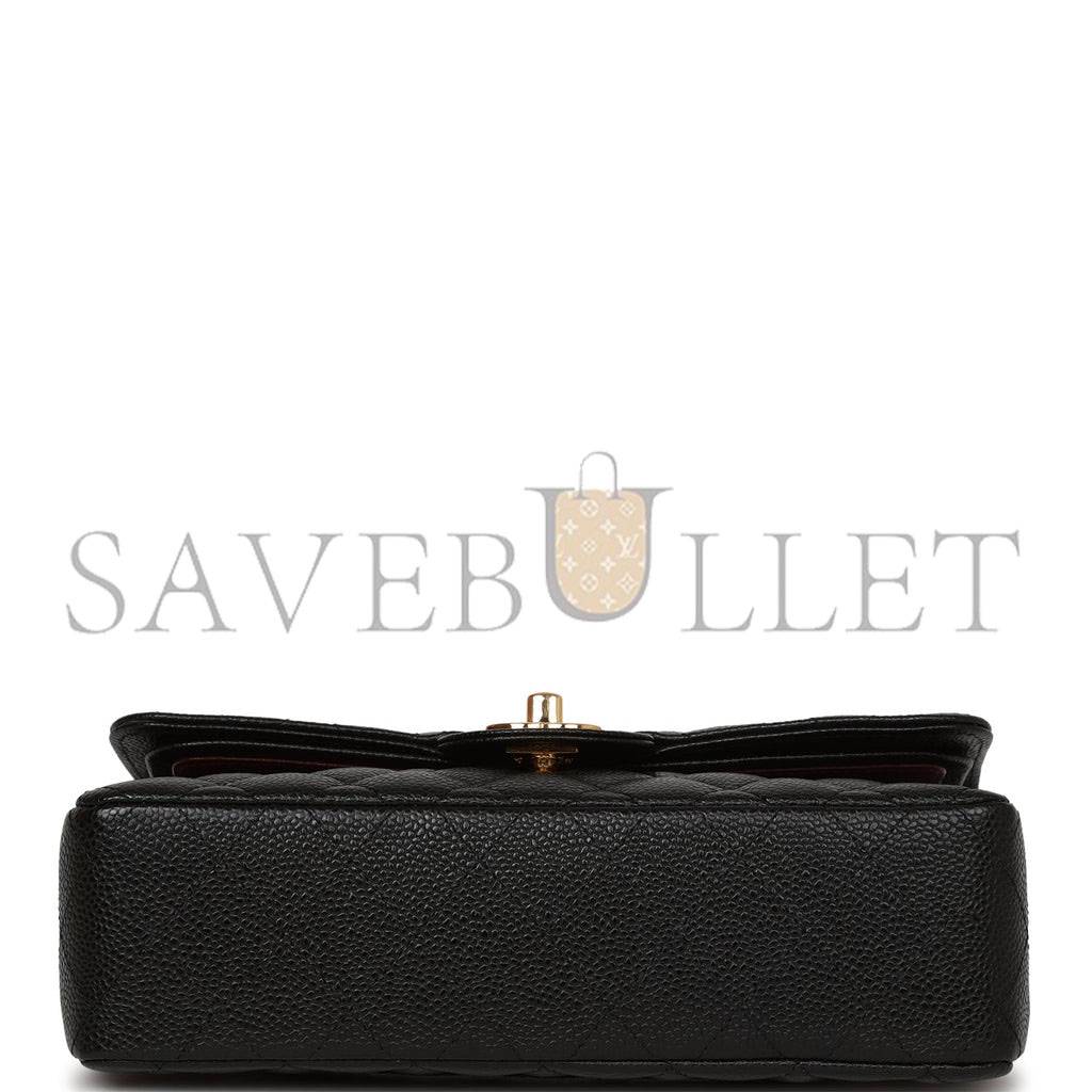 CHANEL SMALL CLASSIC DOUBLE FLAP BAG BLACK CAVIAR GOLD HARDWARE (23*15*6cm) CHANEL SMALL CLASSIC DOUBLE FLAP BAG BLACK CAVIAR GOLD HARDWARE (23*15*6cm)