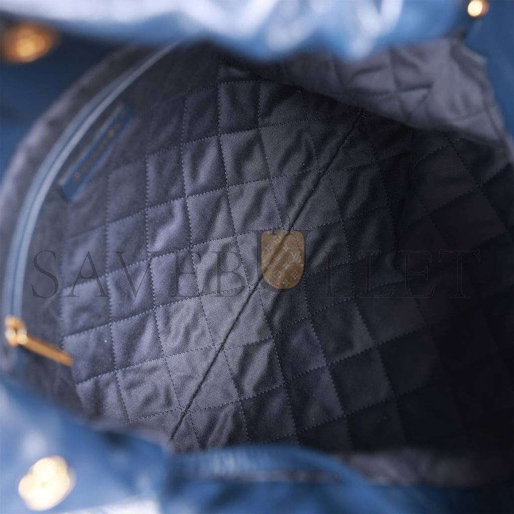 CHANEL LARGE 22 BAG NAVY LAMBSKIN ANTIQUE GOLD HARDWARE (46*45*10cm) CHANEL LARGE 22 BAG NAVY LAMBSKIN ANTIQUE GOLD HARDWARE (46*45*10cm)