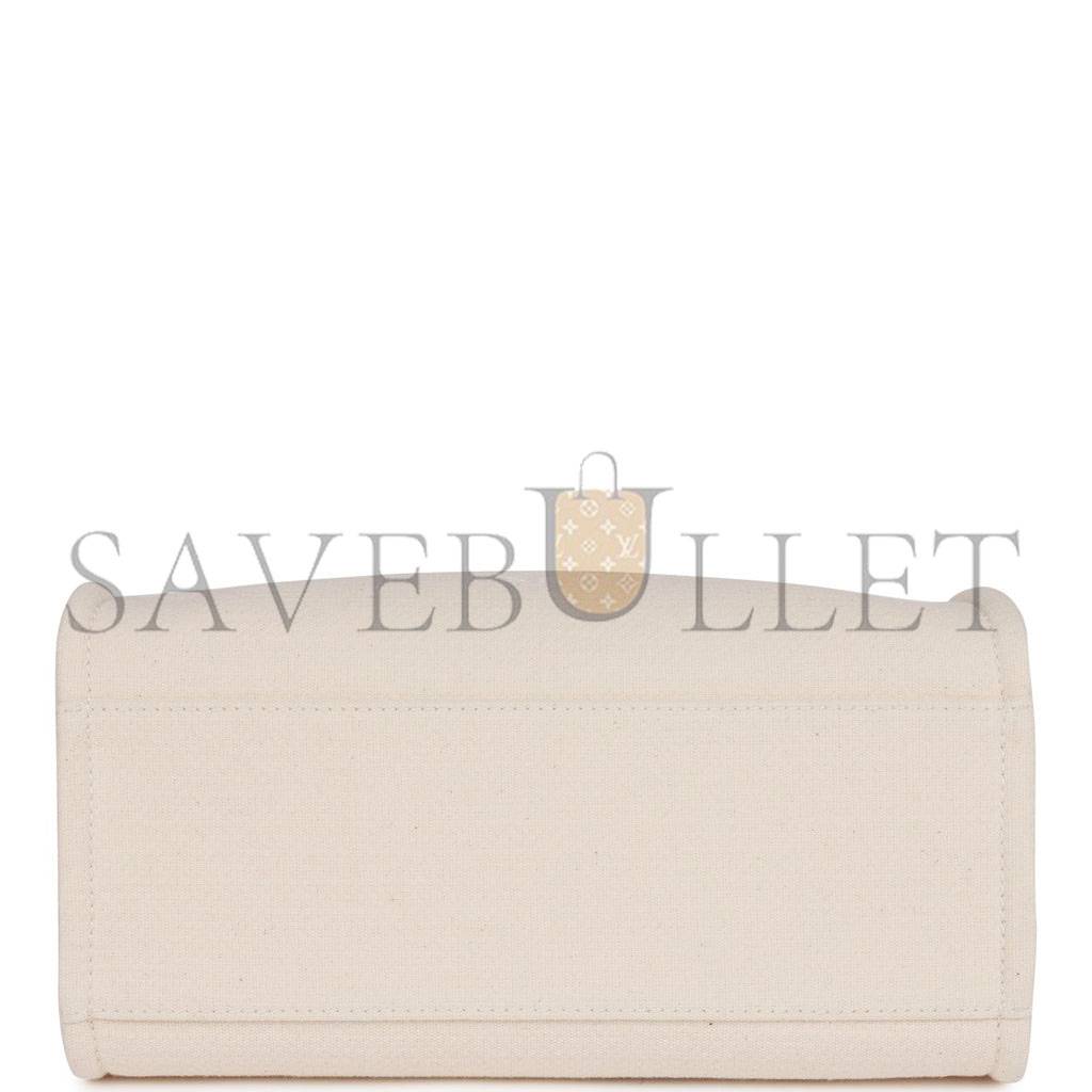 CHANEL SMALL DEAUVILLE SHOPPING BAG WHITE BOUCLE LIGHT GOLD HARDWARE (34*27*15cm) CHANEL SMALL DEAUVILLE SHOPPING BAG WHITE BOUCLE LIGHT GOLD HARDWARE (34*27*15cm)