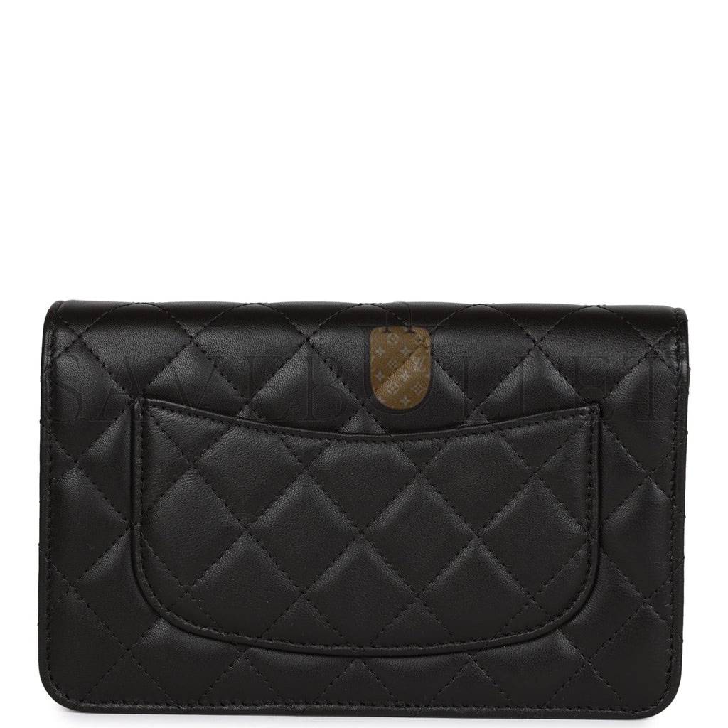 CHANEL WALLET ON CHAIN WOC BLACK LAMBSKIN SILVER HARDWARE (19*12*4cm) CHANEL WALLET ON CHAIN WOC BLACK LAMBSKIN SILVER HARDWARE (19*12*4cm)