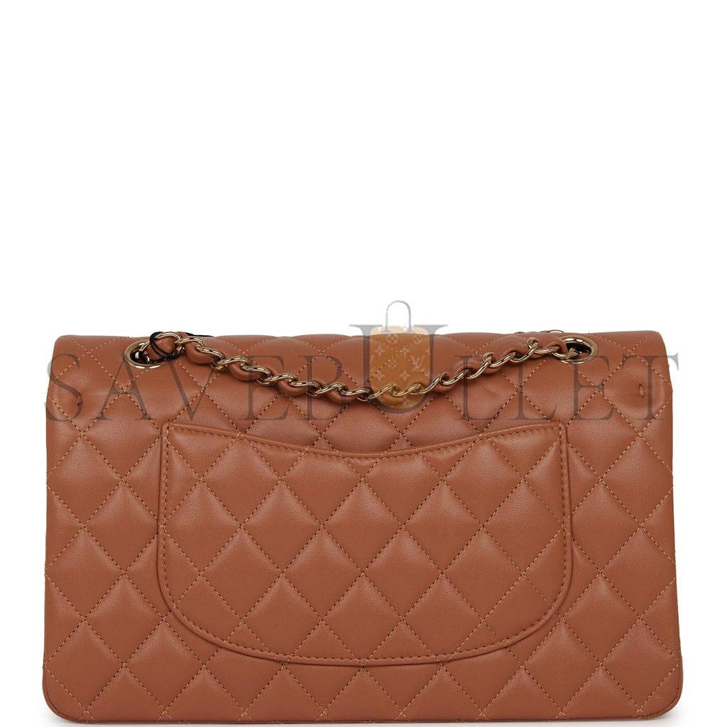 CHANEL MEDIUM CLASSIC DOUBLE FLAP BAG CARAMEL LAMBSKIN LIGHT GOLD HARDWARE (25*15*7cm) CHANEL MEDIUM CLASSIC DOUBLE FLAP BAG CARAMEL LAMBSKIN LIGHT GOLD HARDWARE (25*15*7cm)