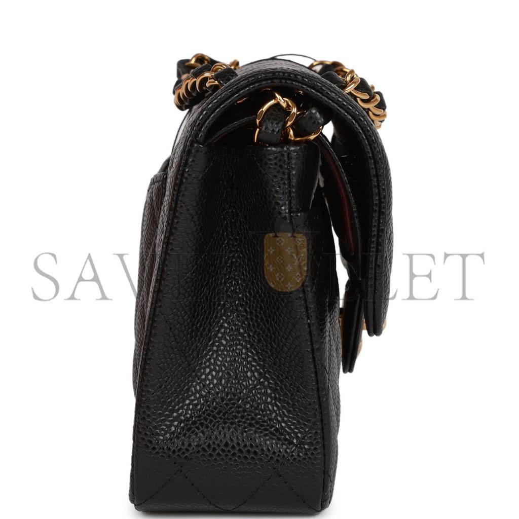 CHANEL SMALL CLASSIC DOUBLE FLAP BLACK CAVIAR GOLD HARDWARE (23*13*6cm) CHANEL SMALL CLASSIC DOUBLE FLAP BLACK CAVIAR GOLD HARDWARE (23*13*6cm)