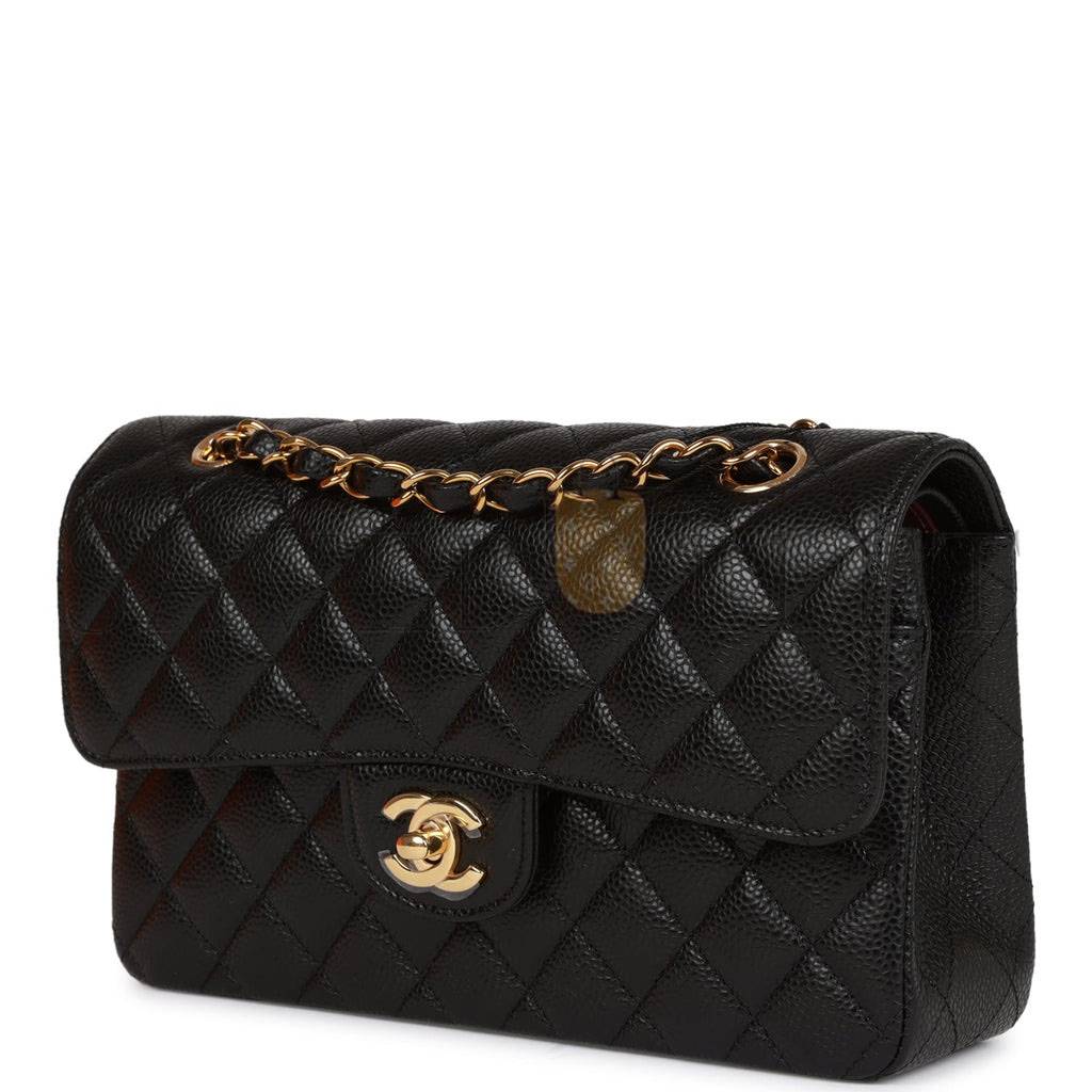 CHANEL SMALL CLASSIC DOUBLE FLAP BLACK CAVIAR GOLD HARDWARE (23*13*6cm) CHANEL SMALL CLASSIC DOUBLE FLAP BLACK CAVIAR GOLD HARDWARE (23*13*6cm)