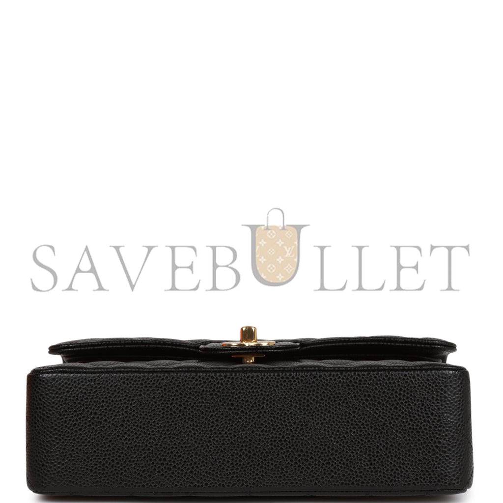 CHANEL SMALL CLASSIC DOUBLE FLAP BLACK CAVIAR GOLD HARDWARE (23*13*6cm) CHANEL SMALL CLASSIC DOUBLE FLAP BLACK CAVIAR GOLD HARDWARE (23*13*6cm)