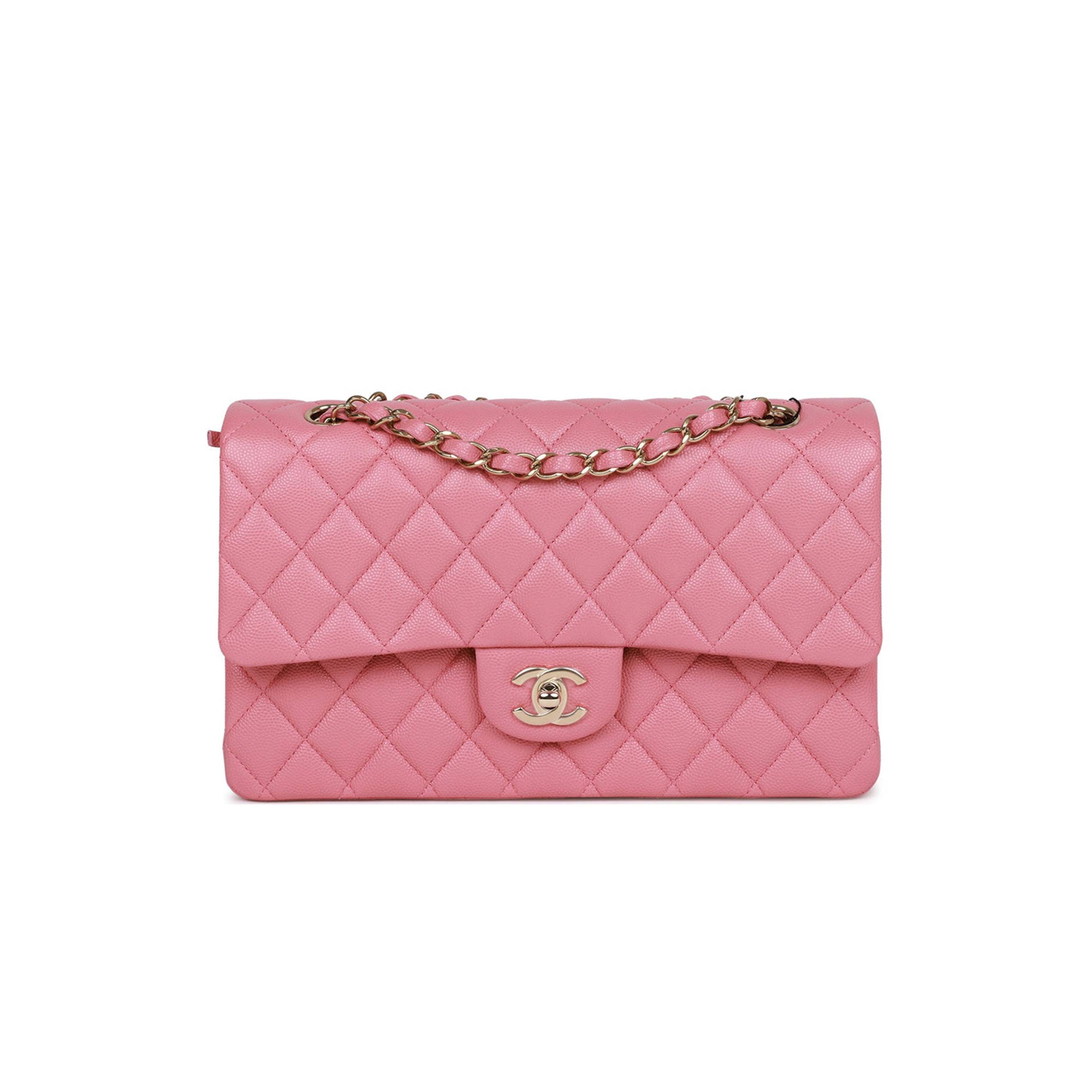 CHANEL MEDIUM CLASSIC DOUBLE FLAP BAG DARK PINK CAVIAR LIGHT GOLD HARDWARE (25*15*7cm) CHANEL MEDIUM CLASSIC DOUBLE FLAP BAG DARK PINK CAVIAR LIGHT GOLD HARDWARE (25*15*7cm)