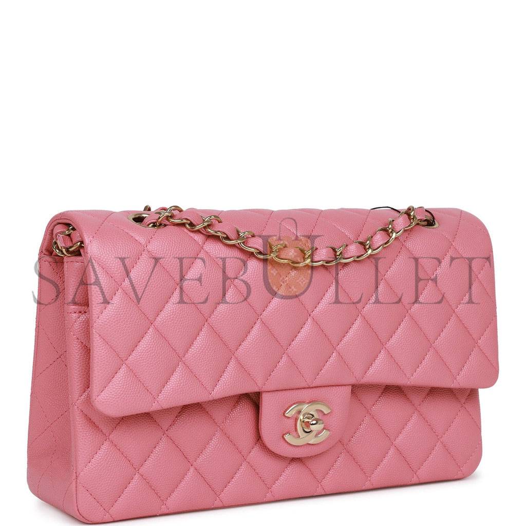 CHANEL MEDIUM CLASSIC DOUBLE FLAP BAG DARK PINK CAVIAR LIGHT GOLD HARDWARE (25*15*7cm) CHANEL MEDIUM CLASSIC DOUBLE FLAP BAG DARK PINK CAVIAR LIGHT GOLD HARDWARE (25*15*7cm)