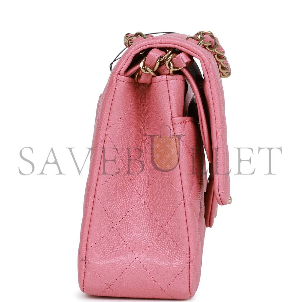 CHANEL MEDIUM CLASSIC DOUBLE FLAP BAG DARK PINK CAVIAR LIGHT GOLD HARDWARE (25*15*7cm) CHANEL MEDIUM CLASSIC DOUBLE FLAP BAG DARK PINK CAVIAR LIGHT GOLD HARDWARE (25*15*7cm)