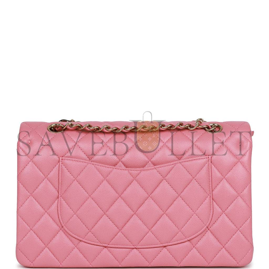 CHANEL MEDIUM CLASSIC DOUBLE FLAP BAG DARK PINK CAVIAR LIGHT GOLD HARDWARE (25*15*7cm) CHANEL MEDIUM CLASSIC DOUBLE FLAP BAG DARK PINK CAVIAR LIGHT GOLD HARDWARE (25*15*7cm)