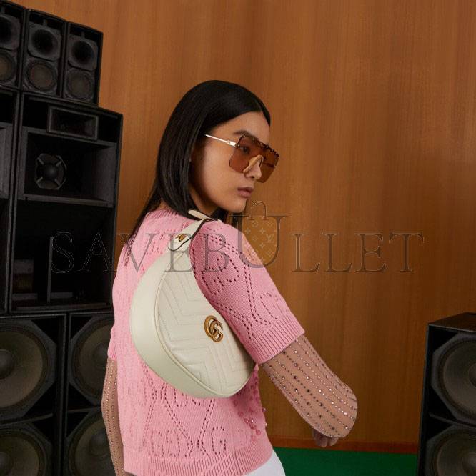 GUCCI GG MARMONT HALF-MOON-SHAPED MINI BAG 699514 (21*11*5cm) GUCCI GG MARMONT HALF-MOON-SHAPED MINI BAG 699514 (21*11*5cm)