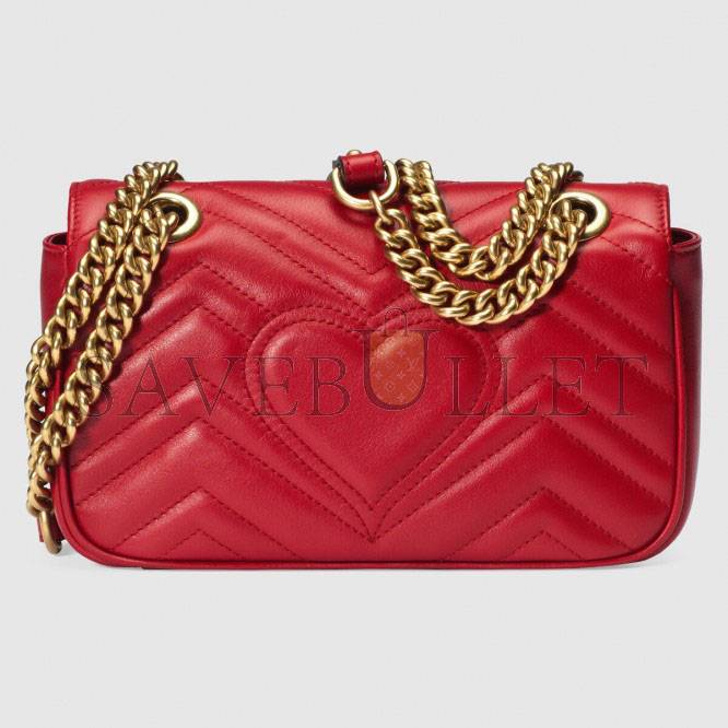 GUCCI GG MARMONT MATELASSÉ MINI BAG 446744 (23*14*6cm) GUCCI GG MARMONT MATELASSÉ MINI BAG 446744 (23*14*6cm)