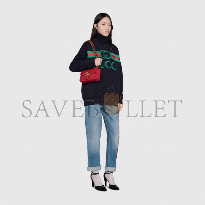 GUCCI GG MARMONT MATELASSÉ MINI BAG 446744 (23*14*6cm) GUCCI GG MARMONT MATELASSÉ MINI BAG 446744 (23*14*6cm)