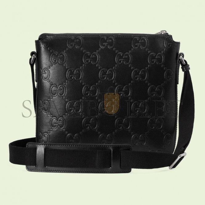 GUCCI GG EMBOSSED SMALL MESSENGER BAG 406410 (26*23*3cm) GUCCI GG EMBOSSED SMALL MESSENGER BAG 406410 (26*23*3cm)