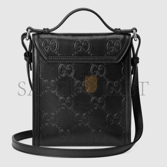 GUCCI GG EMBOSSED MESSENGER BAG 625782 (20.5*18*4cm) GUCCI GG EMBOSSED MESSENGER BAG 625782 (20.5*18*4cm)
