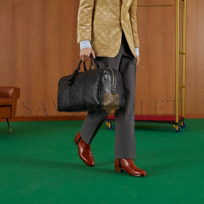 GUCCI GG EMBOSSED DUFFLE BAG 625768 (44.5*28*24.5cm) GUCCI GG EMBOSSED DUFFLE BAG 625768 (44.5*28*24.5cm)