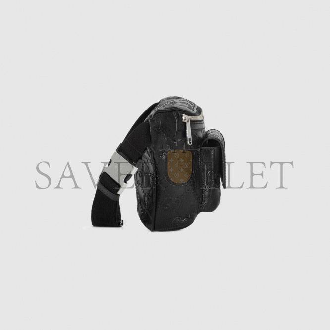 GUCCI GG EMBOSSED BELT BAG 645093 (28*18*8cm) GUCCI GG EMBOSSED BELT BAG 645093 (28*18*8cm)