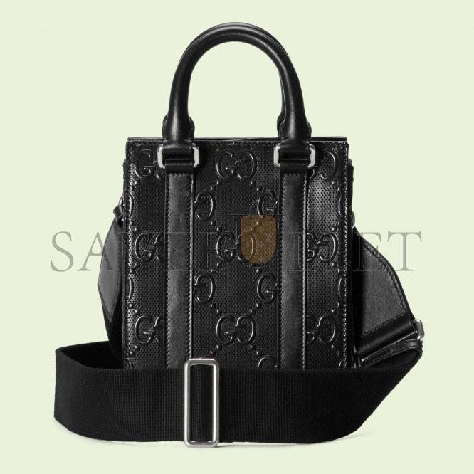 GUCCI GG EMBOSSED MINI TOTE BAG 696010 (20*16*7cm) GUCCI GG EMBOSSED MINI TOTE BAG 696010 (20*16*7cm)