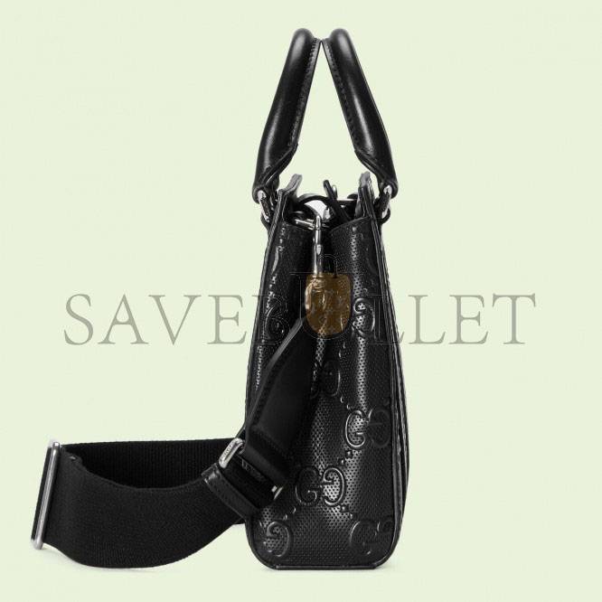 GUCCI GG EMBOSSED MINI TOTE BAG 696010 (20*16*7cm) GUCCI GG EMBOSSED MINI TOTE BAG 696010 (20*16*7cm)