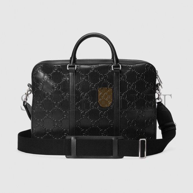 GUCCI GG EMBOSSED BRIEFCASE 658573 (40*29*6cm) GUCCI GG EMBOSSED BRIEFCASE 658573 (40*29*6cm)