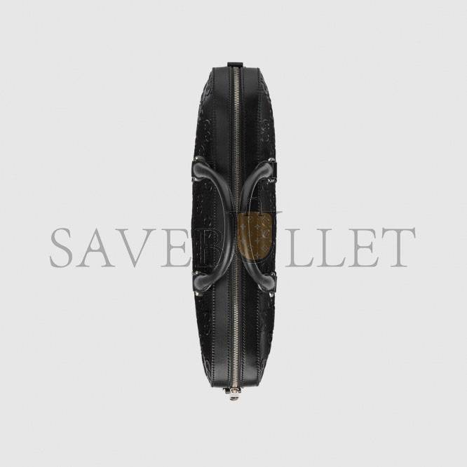 GUCCI GG EMBOSSED BRIEFCASE 658573 (40*29*6cm) GUCCI GG EMBOSSED BRIEFCASE 658573 (40*29*6cm)