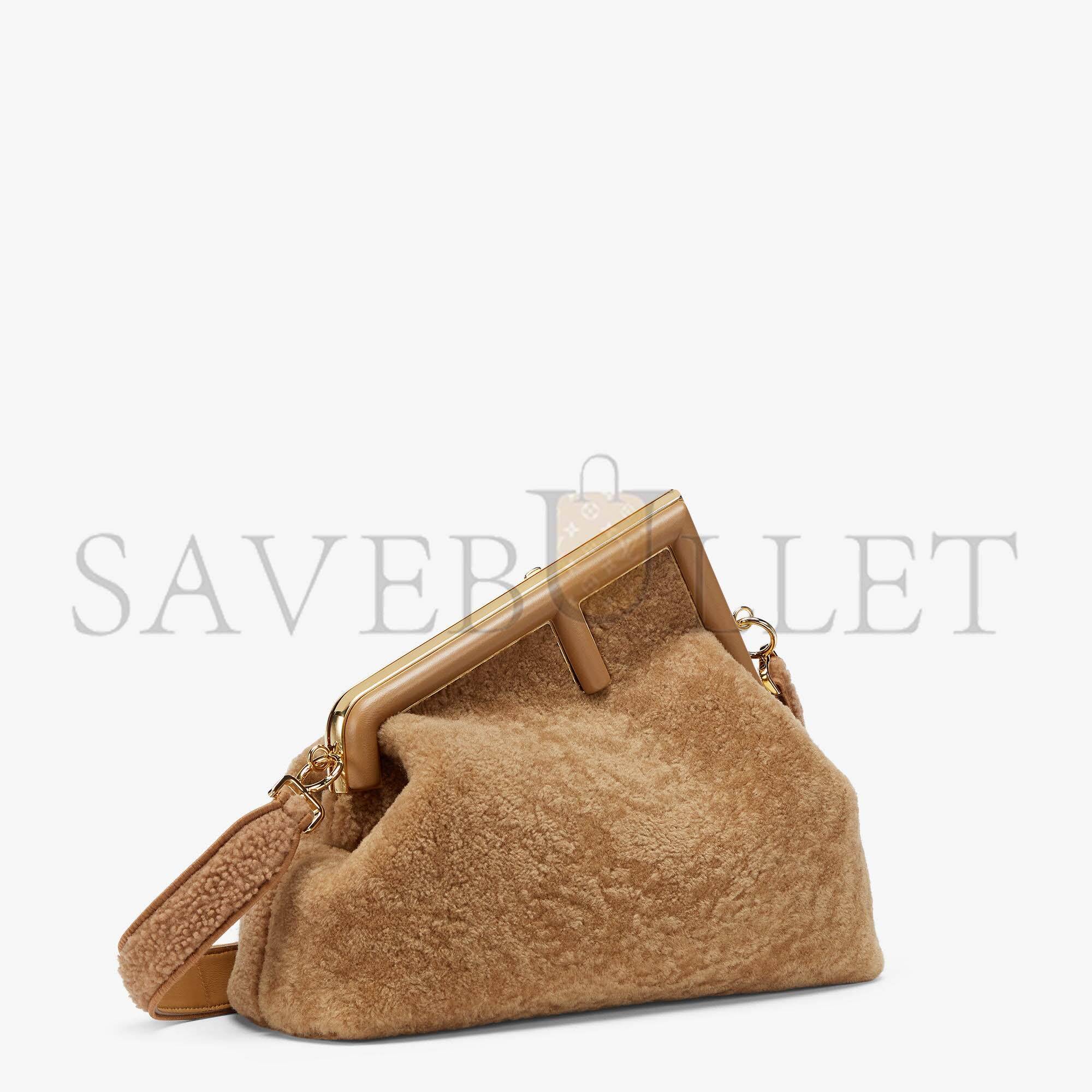 FENDI FIRST MEDIUM - BEIGE SHEEPSKIN BAG 8BP127AHNAF0J2D (32.5*23.5*15cm) FENDI FIRST MEDIUM - BEIGE SHEEPSKIN BAG 8BP127AHNAF0J2D (32.5*23.5*15cm)