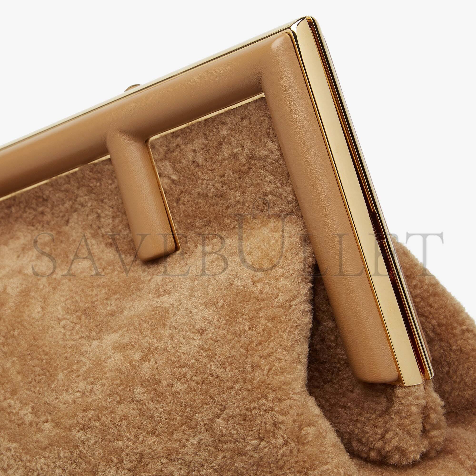 FENDI FIRST MEDIUM - BEIGE SHEEPSKIN BAG 8BP127AHNAF0J2D (32.5*23.5*15cm) FENDI FIRST MEDIUM - BEIGE SHEEPSKIN BAG 8BP127AHNAF0J2D (32.5*23.5*15cm)