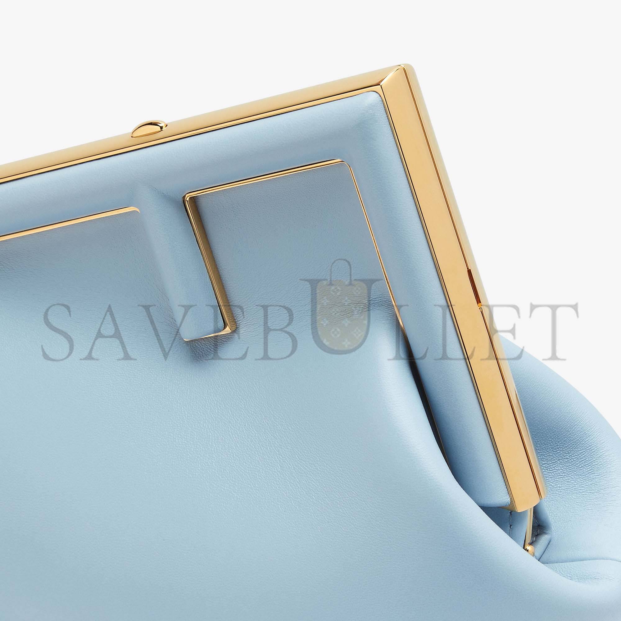 FENDI FIRST SMALL - LIGHT BLUE LEATHER BAG 8BP129ABVEF1993 (26*18*9.5cm) FENDI FIRST SMALL - LIGHT BLUE LEATHER BAG 8BP129ABVEF1993 (26*18*9.5cm)