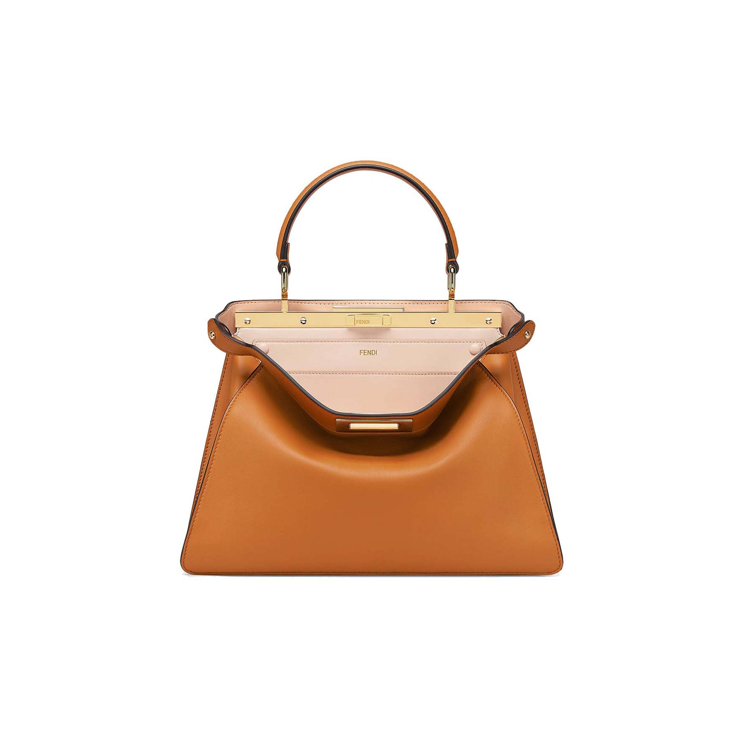 FENDI PEEKABOO ISEEU MEDIUM - BROWN LEATHER BAG 8BN321A6V3F1D48 (33.5*25.5*13cm) FENDI PEEKABOO ISEEU MEDIUM - BROWN LEATHER BAG 8BN321A6V3F1D48 (33.5*25.5*13cm)