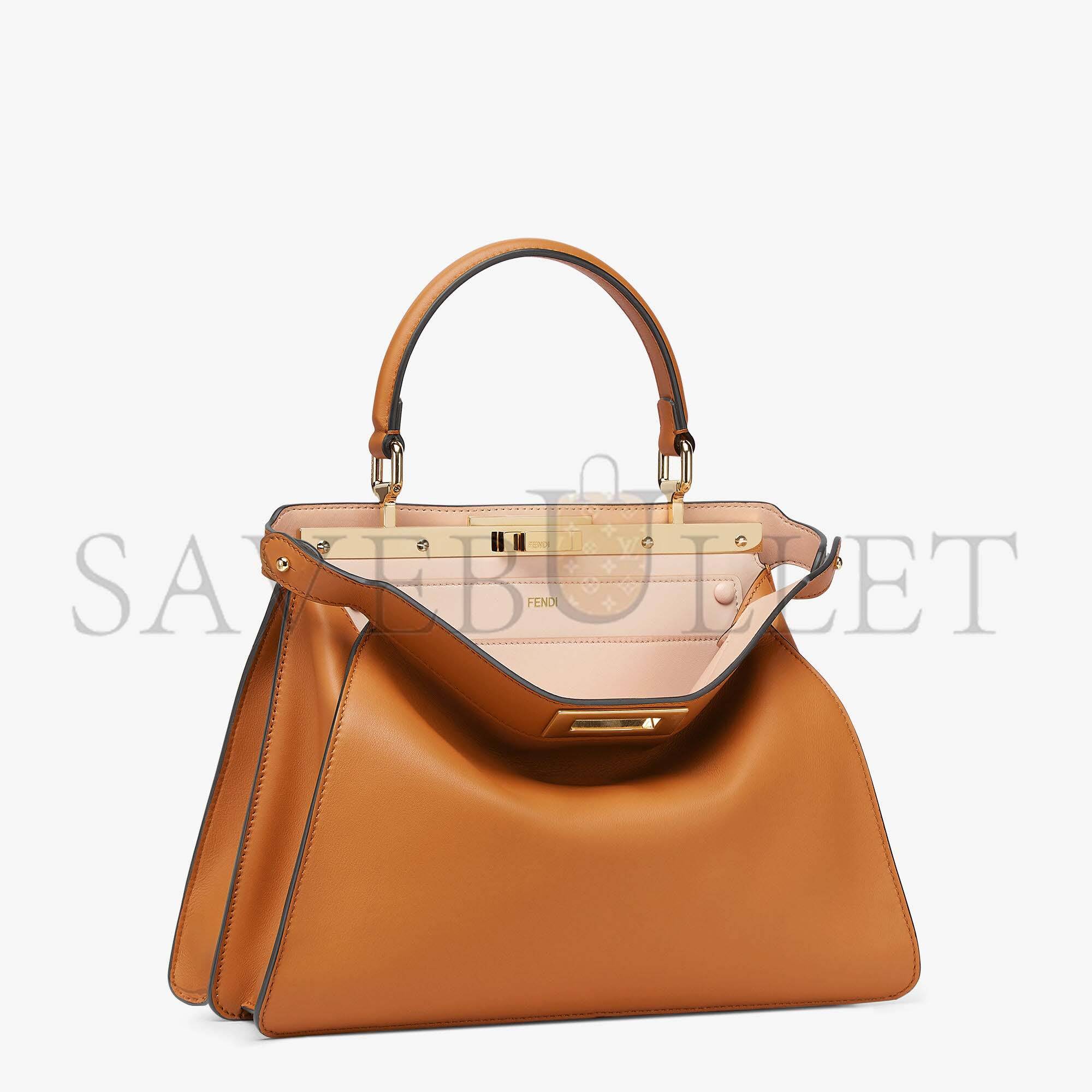 FENDI PEEKABOO ISEEU MEDIUM - BROWN LEATHER BAG 8BN321A6V3F1D48 (33.5*25.5*13cm) FENDI PEEKABOO ISEEU MEDIUM - BROWN LEATHER BAG 8BN321A6V3F1D48 (33.5*25.5*13cm)