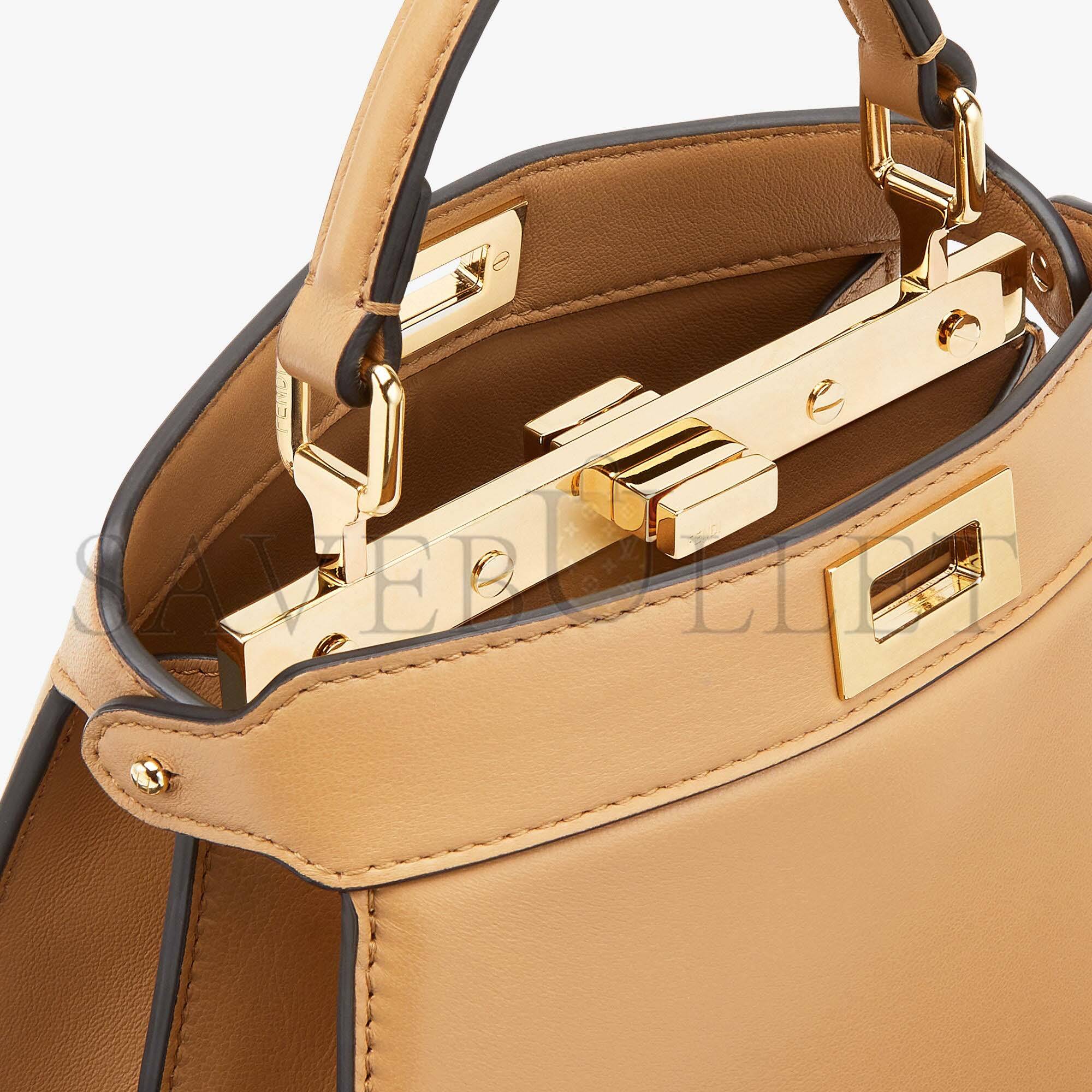 FENDI PEEKABOO ISEEU PETITE - BEIGE PADDED NAPPA LEATHER BAG 8BN335ABVEF15KR (20*15.5*11cm) FENDI PEEKABOO ISEEU PETITE - BEIGE PADDED NAPPA LEATHER BAG 8BN335ABVEF15KR (20*15.5*11cm)