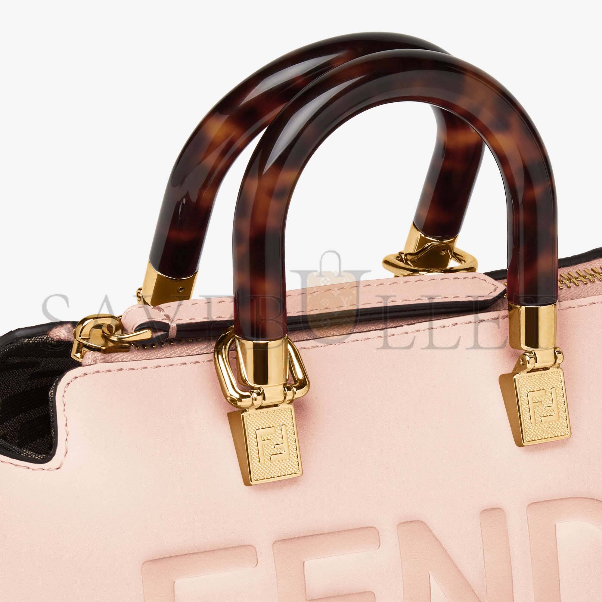 FENDI BY THE WAY MINI - SMALL BOSTON BAG IN LIGHT PINK LEATHER 8BS067ABVLF14N1 (20.5*12*9cm) FENDI BY THE WAY MINI - SMALL BOSTON BAG IN LIGHT PINK LEATHER 8BS067ABVLF14N1 (20.5*12*9cm)