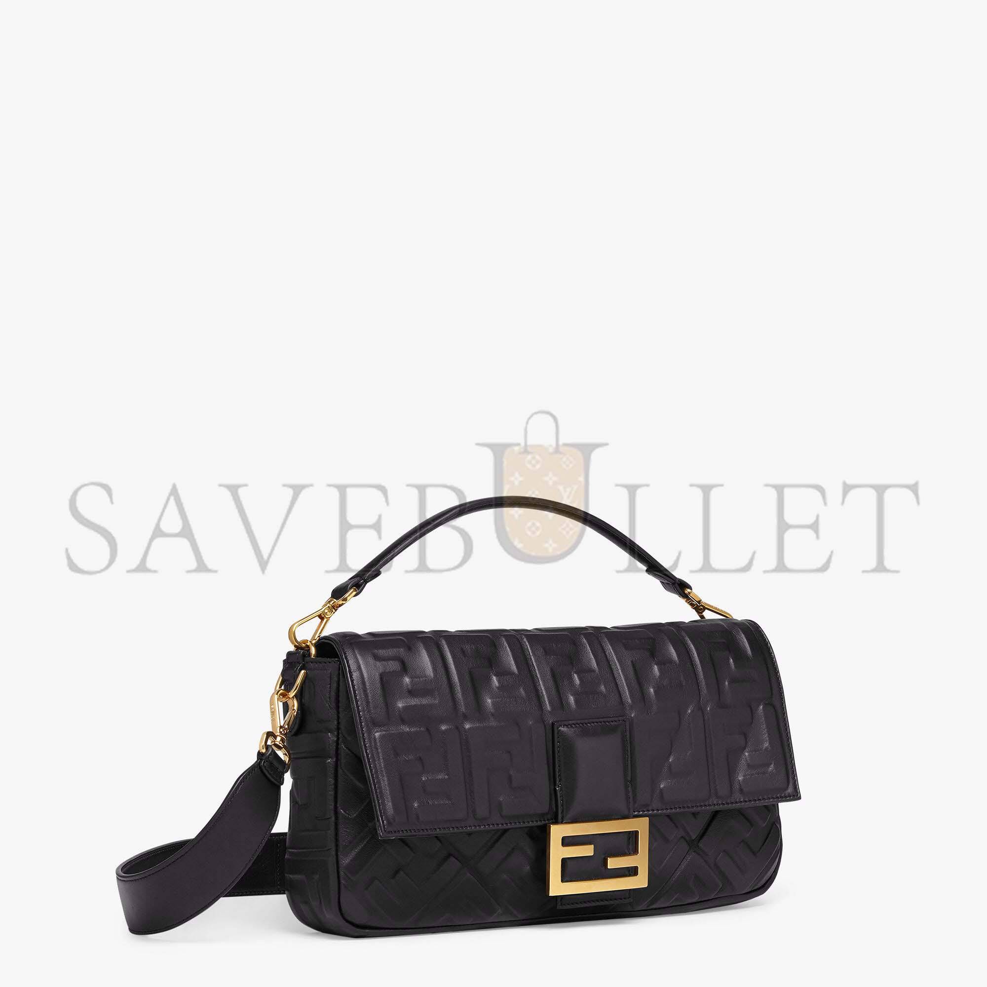 FENDI BAGUETTE LARGE - BLACK LEATHER BAG 8BR771A72VF15ZW (33*18*5.5cm) FENDI BAGUETTE LARGE - BLACK LEATHER BAG 8BR771A72VF15ZW (33*18*5.5cm)