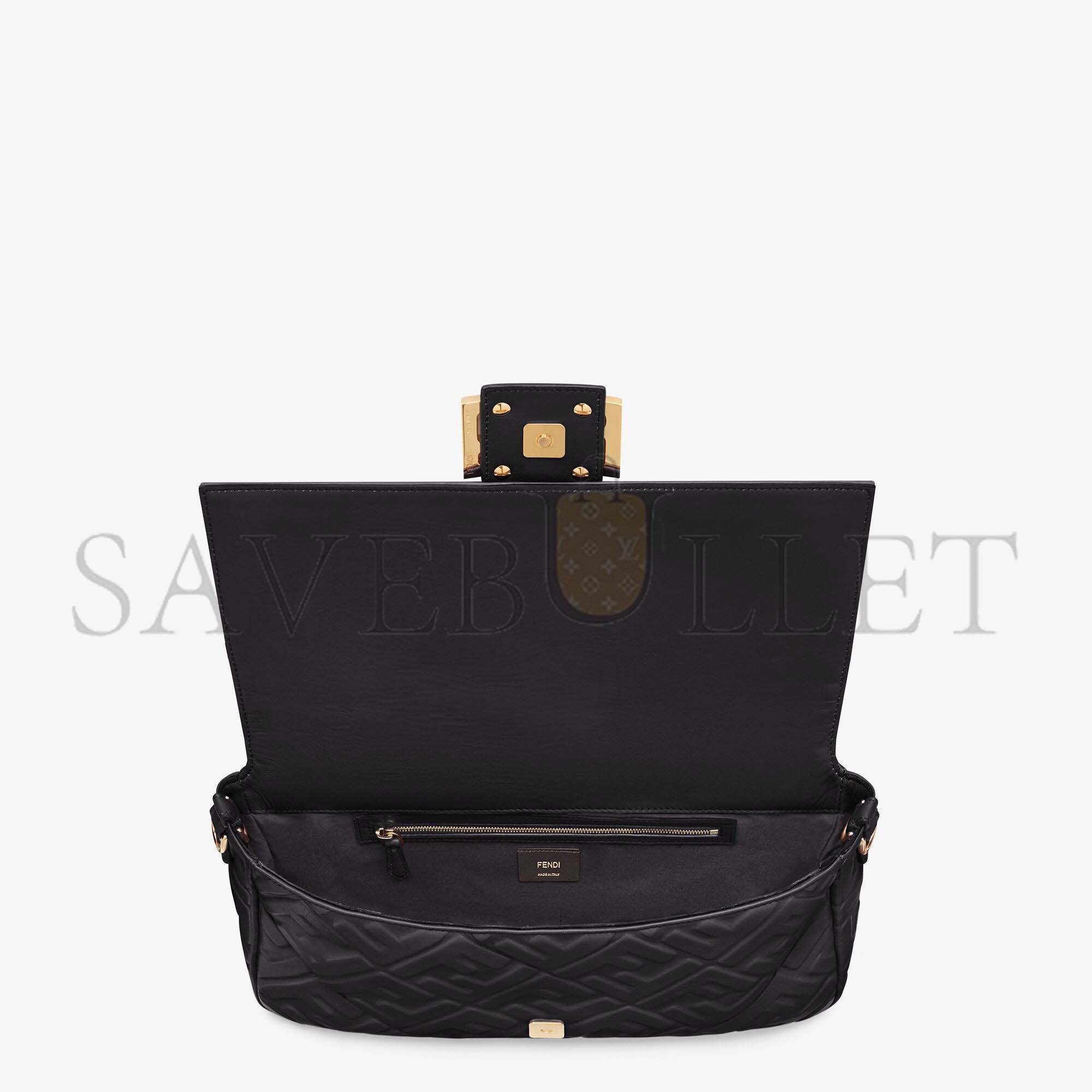 FENDI BAGUETTE LARGE - BLACK LEATHER BAG 8BR771A72VF15ZW (33*18*5.5cm) FENDI BAGUETTE LARGE - BLACK LEATHER BAG 8BR771A72VF15ZW (33*18*5.5cm)