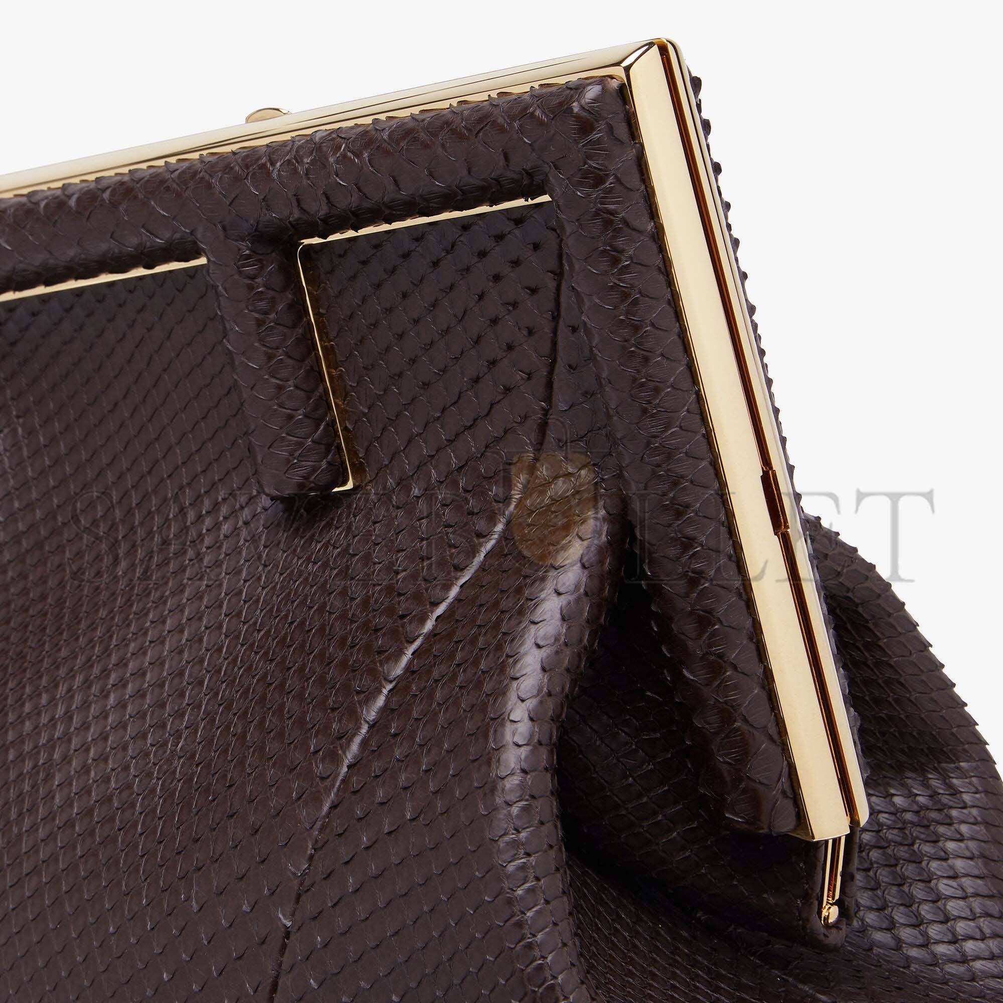 FENDI FIRST MEDIUM - DARK BROWN PYTHON LEATHER BAG 8BP127AHN2F12G2 (32.5*23.5*15cm) FENDI FIRST MEDIUM - DARK BROWN PYTHON LEATHER BAG 8BP127AHN2F12G2 (32.5*23.5*15cm)