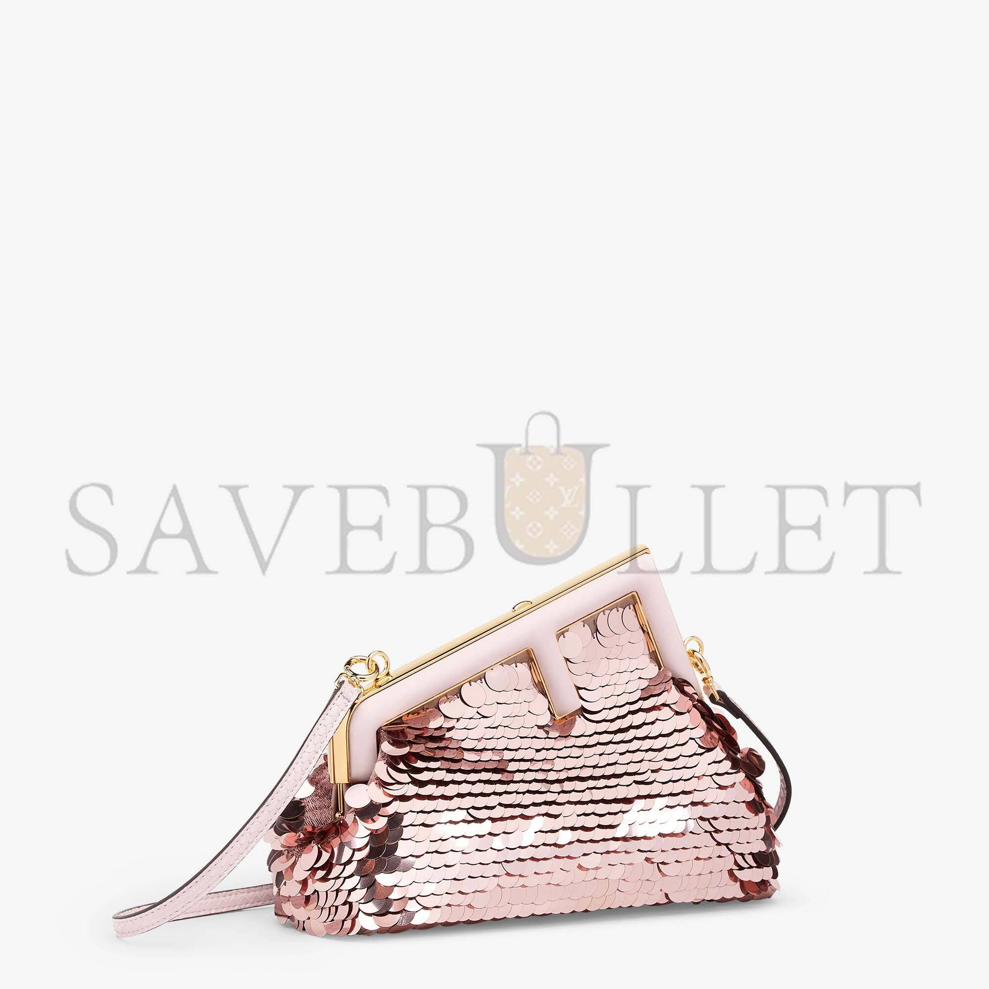 FENDI FIRST SMALL - PINK SEQUINNED BAG 8BP129AJS4F1HMD (26*18*9.5cm) FENDI FIRST SMALL - PINK SEQUINNED BAG 8BP129AJS4F1HMD (26*18*9.5cm)