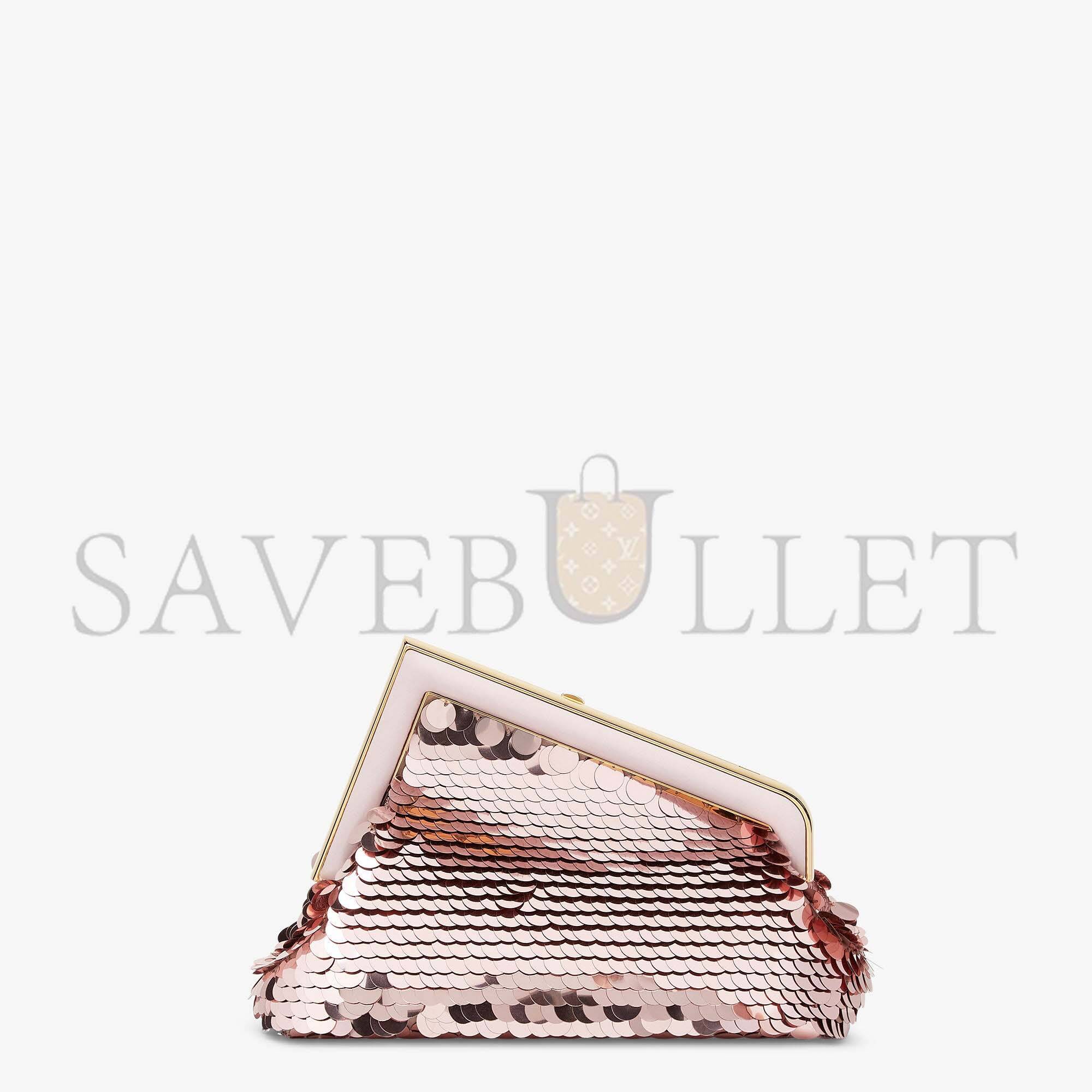 FENDI FIRST SMALL - PINK SEQUINNED BAG 8BP129AJS4F1HMD (26*18*9.5cm) FENDI FIRST SMALL - PINK SEQUINNED BAG 8BP129AJS4F1HMD (26*18*9.5cm)