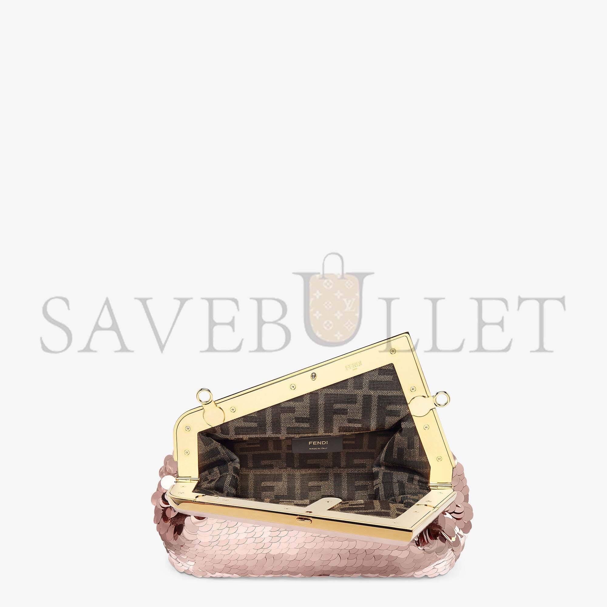FENDI FIRST SMALL - PINK SEQUINNED BAG 8BP129AJS4F1HMD (26*18*9.5cm) FENDI FIRST SMALL - PINK SEQUINNED BAG 8BP129AJS4F1HMD (26*18*9.5cm)